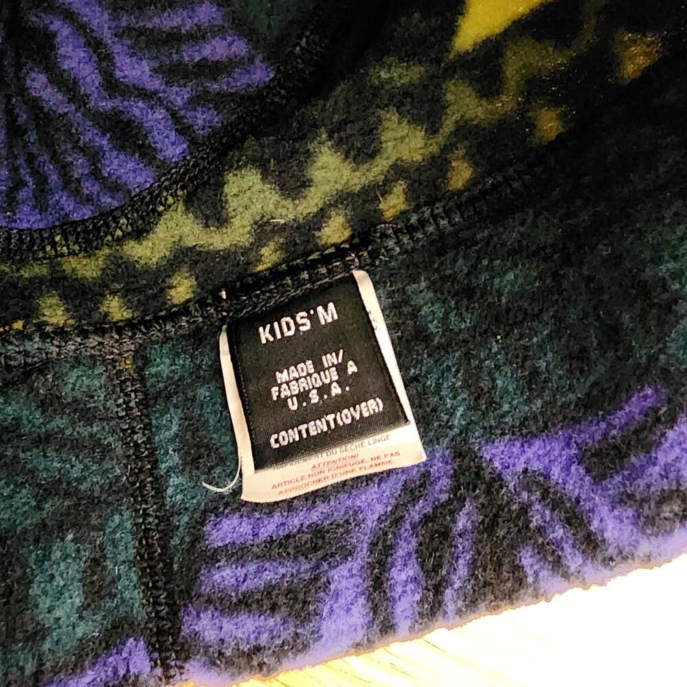 Patagonia Vintage 90’s Kids Size Medium Beanie Hat Fleece Cap Youth Retro Aztec - Picture 4 of 8